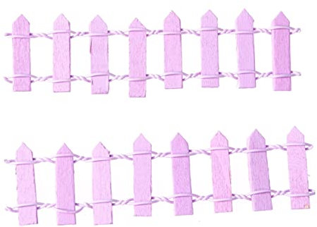 Toddmomy 10 Pièces Mini Devant Jardin Clôture Botanique Décor Miniature Arbres De Noël Clôture Clôture Miniature Bois Panneaux De Clôture Miniature Bois Piquet Fée Bambou Osier Violet Bébé