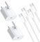 2 PACK 25W Samsung Phone Fast Charger USB C Plug and Cable USBC to Type C 1M for Samsung Galaxy Charging S24/S23 Ultra/S22/S21/S20 FE/A54/A53/A55/A52s/A34/A33/A35/A32/A14/A15/A13/A12/A16/A20E