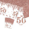 COSORO 2pcs Rose Gold Happy 50th Birthday Table Cloth,137*274cm 50th Tablecloth for Women 50th Birthday Table Decorations,Plastic Tablecloths Table Cover for Adults Her 50th Birthday Decorations
