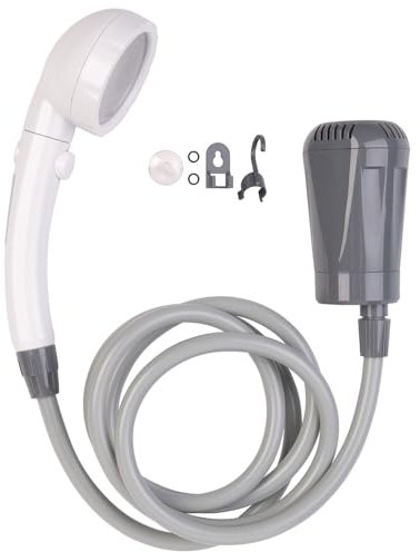 Semptec Urban Survival Technology Campingdusche: Akku-Camping-Dusche mit Tauchpumpe & Multi-Brause, 2-m-Schlauch, USB-C (Outdoor Dusche, Duschpumpe, Wasserkanister)