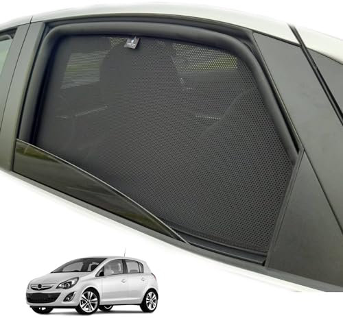 XTRM-CAR Sonnenschutz Blenden für Opel Corsa D 2006-2014 ideal angepasst, UV-Schutz, Hitzereduktion (Nur hintere Türen)