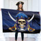 Bandera pirata 90 x 150 cm con ojales, bandera pirata grande para niños, impresión digital viva, bandera pirata, bandera de Jolly Roger, doble costura