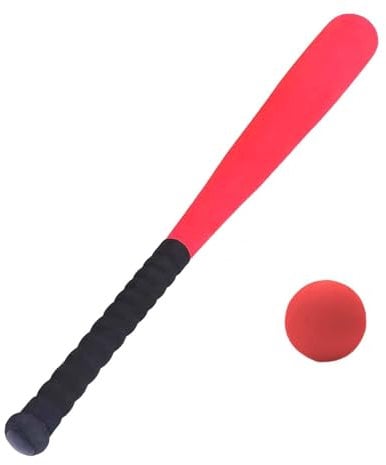 Amagogo Kinder-Baseballschläger und Ball-Set aus Schaumstoff, Schläger, weicher Baseballschläger, Kinder-Baseball-Set für den Unterricht von Übungen im, Rot