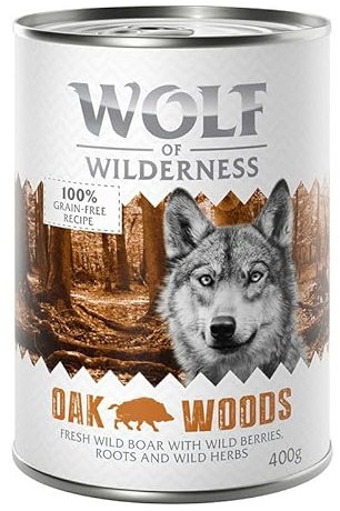 Wolf of Wilderness Adult - Single Protein 6 x 400 g - Oak Woods - Wildschwein