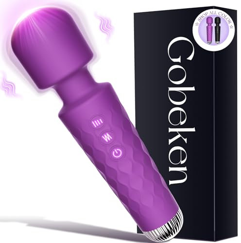 Gobeken Vibrator Vibration für frauen, Dildo mit 10 Vibrationsintensitäten, Sex spielzeug für die frau paare 20 Vibrationsfrequenzen, Vibratorensets für frauen klitoris Massagestab, Massage Lila