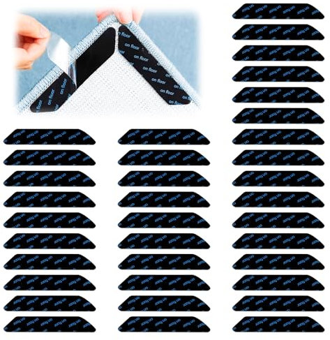 36 Pcs Tapis Antidérapant, Anti Derapant Tapis Lavable, Forte Adhérence et Facile à Enlever, Antidérapant Tapis pour Parquets et Carrelages