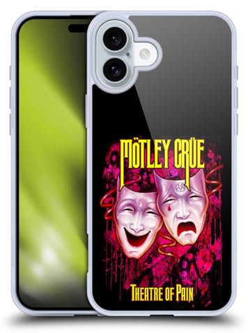 Head Case Designs Offizielle Motley Crue Theater of Pain Schluessel Kunst Gelhülle [Militärischer Schutzgrad] Kompatibel Mit Apple iPhone 16 Plus Und Kompatibel Mit MagSafe