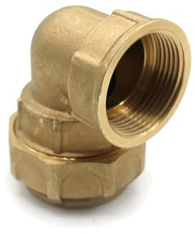 DOJA Barcelona | 2 Female Elbow 90° Polyethylene | For Polyethylene Pipe 25mm x 3/4 | Brass Connector | Plumbing Elbow For Compression, Rain Water, Irrigation Solenoid Valve, Polyethylene Parts