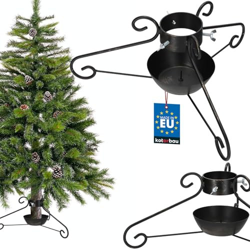 KOTARBAU® Weihnachtsbaumständer mit Wassertank Patina dekorative Christbaumständer Tannenbaumständer mit Wasser Behälter Ornament Baumständer Weihnachten Weihnachtsbaum Ständer Weihnachtsbaum Halter