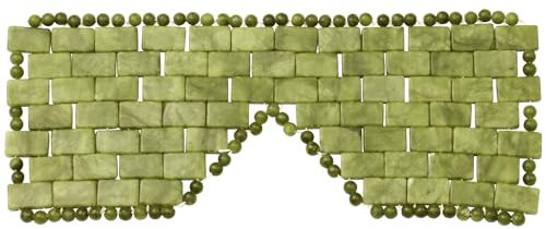 ideayard Masque pour les yeux en pierre de jade réutilisable - Masque en pierre naturelle verte pour éliminer les rides et les gonflements