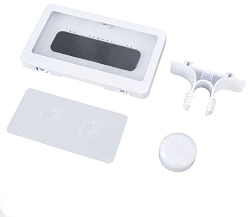 Jwthee Porte-téléphonie de Douche, Support de téléphone Portable de Salle de Bain monté avec écran de Touche Anti-Brouillard pour Cuisine de Baignoire (Blanc)