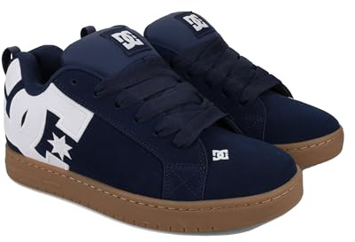 DC Shoes Court Graffik Se Mens Skate Trainers in Navy White - 8.5 UK