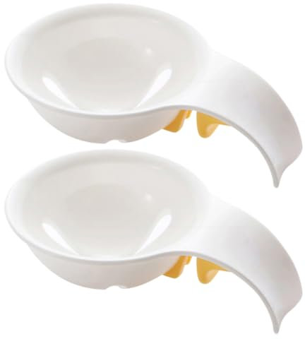 CIYODO 2 Piezas Separador de Yemas y Claras de Huevo Colador de Huevo Reutilizable para Cocina Utensilio Práctico y de Usar para Yemas y Claras Repostería y Cocción
