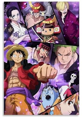Generisch Luffy Anime Poster Für Zimmer, Ästhetische Leinwand-Wandkunst, Schlafzimmer-Dekor Poster 08x12inch(20x30cm)