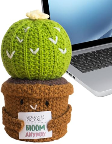 Cactus Genérico de ganchillo, Decoración Interior Positiva | Decoración Cactus para Meditación Adultos y Coleccionistas de Artesanía