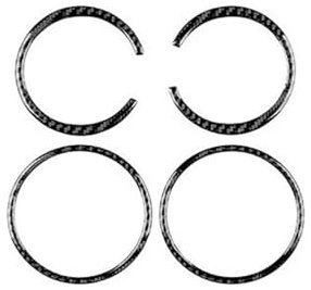 Auto Styling Zierleisten Für Subaru Für Impreza 2005 2006 2007 Carbonfaser-Luftauslassrahmen-Aufkleber Innenraum LHD RHD Zierring(Schwarz)
