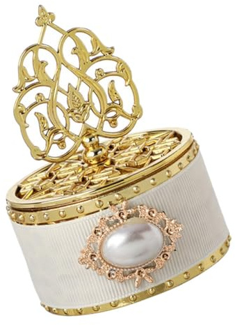 Goldene Bonboniere aus Kunststoff für Hochzeitsfeiern, 1 Stück | Wiederverwendbar, Elegant und Filigran Gestaltet, für Zuhause, Kompakte Geschenkbox mit Deckel
