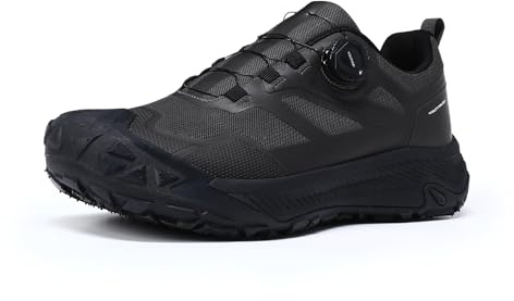 YOUTHUP Herren Wanderschuh Atmungsaktiv Halbschuh mit Drehverriegelung | Vielseitige Trekking & Trail Running Schuhe, Strapazierfähige Rutschfest Sportschuhe für Bergwanderungen, Outdoor-Touren