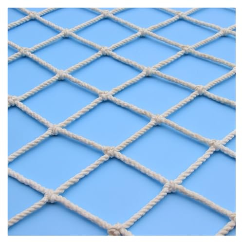 VagxTbs Dekor Netz, Kinderschutz Kletterseil Weiß Kindersicherheitsnetz Schutznetz Seilnetz Innere Klettern Draussen Dekorationsnetz Treppengeländer(3X4m)