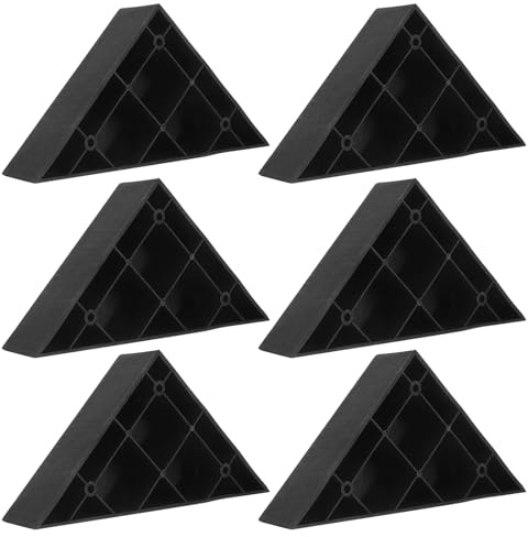 Zerodeko 8 Pieds Triangulaires en Plastique Abs Noirs pour Meubles et Canapé, Lot de 8, Installation Facile et Résistant à L'humidité, pour Remplacer Les Pieds de Canapé