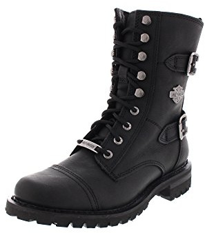 HARLEY-DAVIDSON Damen Balsa Motorradstiefel, Schwarz