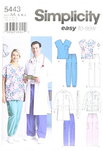Simplicity Sewing Pattern 5443 AA Plus Size Scrubs