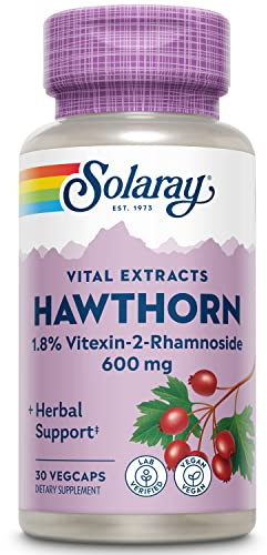 SOLARAY One Daily Hawthorn Extract Supplement, 600mg | 30 Count