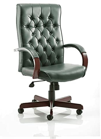 Chesterfield EX000006 Executive Leather Chair with Arms - Green