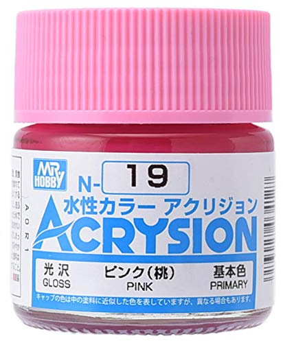 GSI Creos Gunze Mr Hobby Acrysion Color Acrylic N19 Pink Model Kit Paint 10ml by GSI Creos
