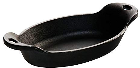 Lodge 0.27 litre / 9 ounce Heat-Treated Pre-Seasoned Cast Iron Oval Mini Server