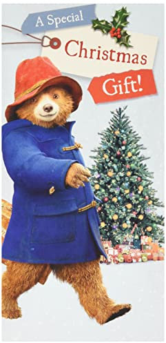PAX01 Weihnachtskarte, Motiv Paddington Bär, mit Geldfach