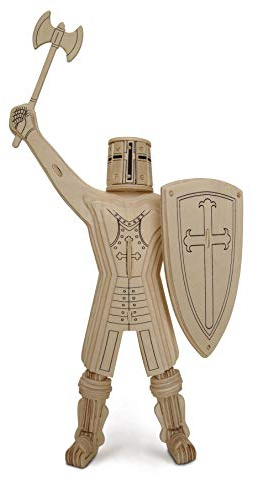 Quay P317 Templar Knight Woodcraft Construction Kit FSC, Brown