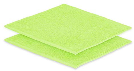 EXKLUSIV HEIMTEXTIL 2X Seiftuch 30 x30 cm Apfelgrün 500 g