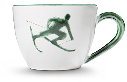 GMUNDNER KERAMIK Teetasse Maxima Füllmenge. 0.4 Liter grüner Toni Geschirr, handgemacht in Österreich