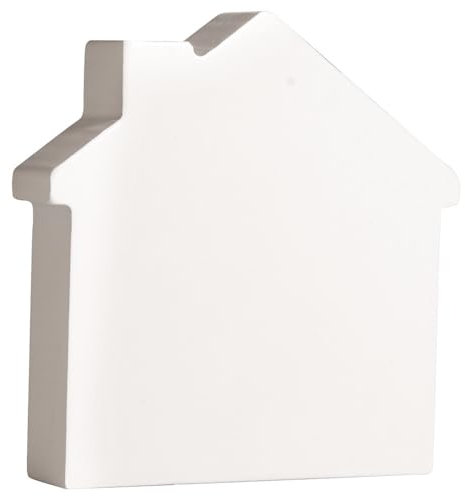 Rayher 62681000 MDF- Symbol Haus, weiß, 11 cm, Stärke 2 cm, 3D-Haus Holz, Holz-Haus