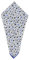 Cravate, Noeud Papillon et Pochette Costume Liberty Bleu Fleurs (Pochette costume)