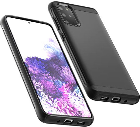 JETech Stoßfest Hülle für Samsung Galaxy S20, Zwei Layer Robust Schützend Handyhülle met Stoßdämpfung Schutzhülle (Schwarz)