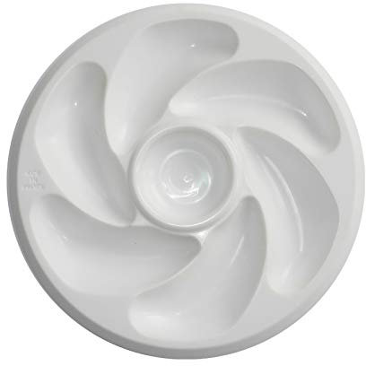 Lot de 6 - Assiette à Huîtres en Plastique – 6 Places