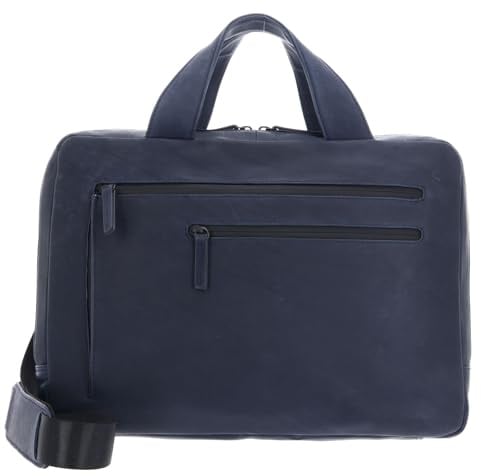 Leonhard Heyden Leder Businesstasche mit Laptopfach Den Haag RV-Aktenmappe 1 Fach 6749 Marineblau dunkelblau