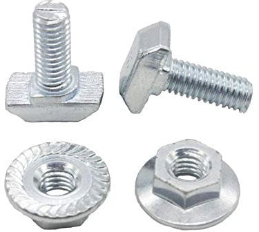 20x Hammerschraube M6x20, für Nut 8 und 8E, Steg 1,5 mm, Stahl 8.8 verzinkt