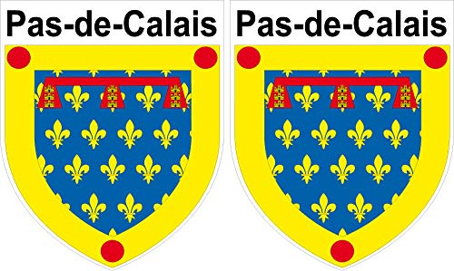 2 x Wappen Aufkleber Département 62 Ecussion, 4 x 5 cm