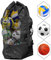 kissral Balltasche – große Kapazität 10-15 Bälle Tragetasche für Basketball, Fußball, Volleyball, Umhängetasche, Aufbewahrung von Sportausrüstung, Strand – 110 x 49 cm – Schwarz
