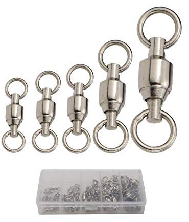 Facikono Salzwasser-Kugellager-Drehgelenk-Set, Angel-Schnappwirbel Heavy Duty Big Game Fishing Tackle Spinner Connector
