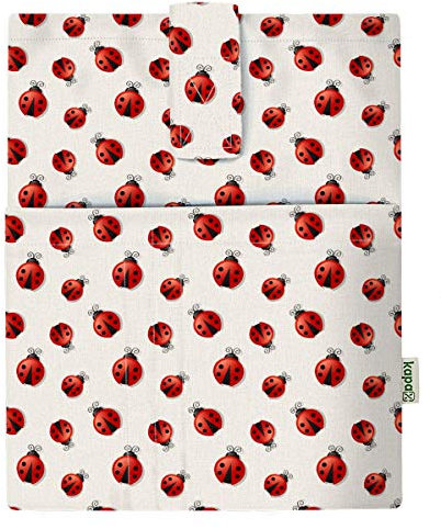 Couverture de livre - Couverture de livres pour livre broché, tissu lavable,imperméable,protecteur de livre - housse de protection pour tablette pour adulte Idée Cadeau (Ladybug)