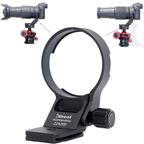 iShoot Anneau de Montage pour Trépied Bague Collier d'Objectif Compatible avec Nikon Z 24-200mm f/4-6.3 VR Nikkor DX 50-250mm f/4.5-6.3 VR, Support Lentille Plaque de dégagement Rapide Arca-Swiss Fit