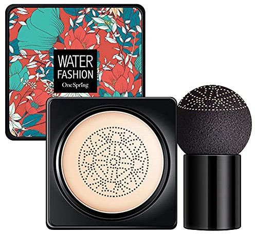 Pilzkopf Luftkissen, BB Creme, Foundation Make up Pilz Luftkissen, Flüssige Grundierung, Feuchtigkeitsspendende Concealer für alle Haut Make-up, Primer Langlebig, Perfekte Abdeckung, Elfenbeinweiß