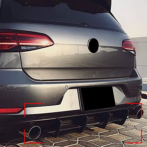 Diffusore paraurti posteriore in ABS Spoiler adatto per V W Golf 7.5 GTI 2017 2018 2019 2020, protezione per diffusore posteriore per auto, nero