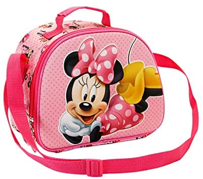Disney Minni Mouse Lying-Porta Merenda 3D, Rosa, 25.5 x 20 cm