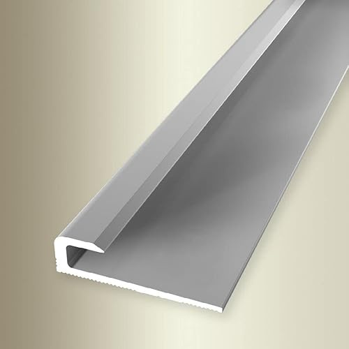 PROVISTON | Einfassprofil | Breite: 30 mm | Höhe: 5 mm | Länge: 2600 mm | Aluminium eloxiert | Abschlussprofil | Glatt | Silber | Ungebohrt