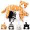 Skylety Pflegendes Katze Stofftier Mit Plüsch Kätzchen Kuscheltier Plushie Kätzchen Mama Katze Plueschtier mit 4 Baby Kuschelkatze für Geburtstag Spielzeug(Süßer Stil)